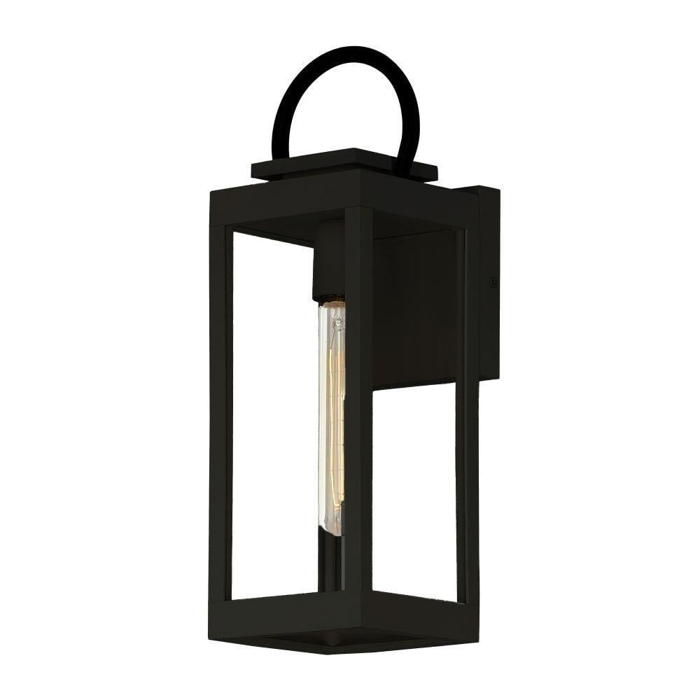 Maxim Lighting 40314CLWTBK Nassau Vivex 1 Light Outdoor Wall Lantern in Black Finish