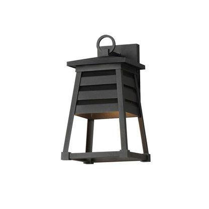 Maxim Lighting 40632WTBK Shutters 1 Light Matte Black Outdoor Wall Light