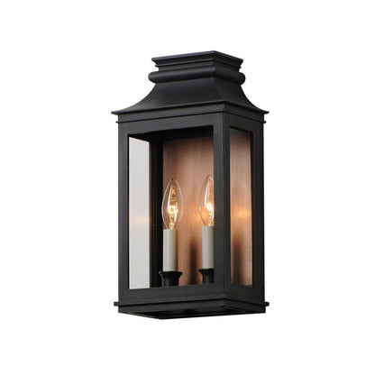 Maxim Lighting 40914CLACPBO Savannah VX 2 Light Outdoor Wall Lantern Antique Copper Black Oxide Angle View