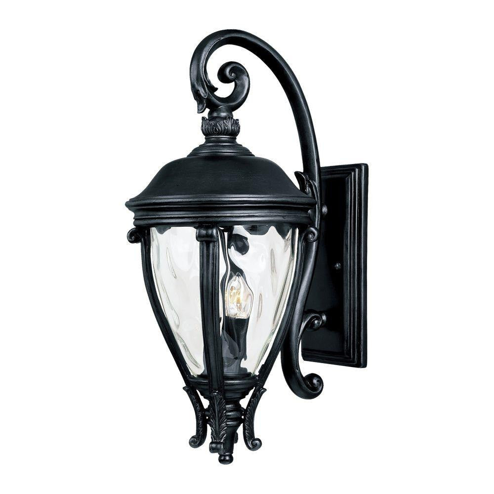 Maxim Lighting 41426WGBK Camden VX 3 Light 29 Inch Black Outdoor Wall Lantern