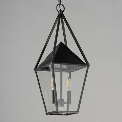 Maxim Lighting 3168CLBK Bavaria 2 Light Matte Black Outdoor Pendant Light - Angle View