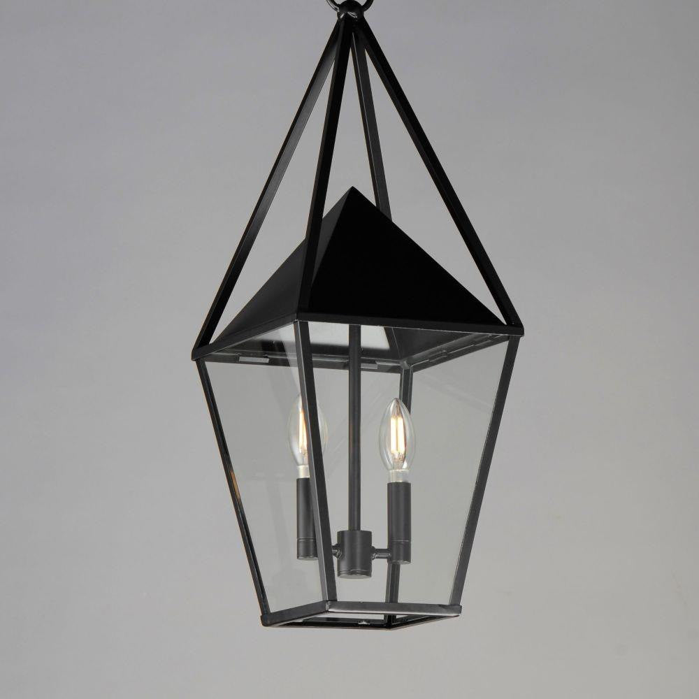 Maxim Lighting 3168CLBK Bavaria 2 Light Matte Black Outdoor Pendant Light - Front View