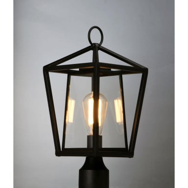 Maxim Lighting 3171CLBK Artisan Black Outdoor Post Lamp close-up detail view