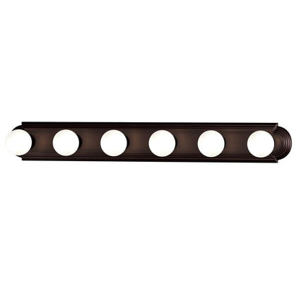 Maxim Lighting 7126OI Essentials 6 Light 36 Inch Oil Rubbed Bronze Bath Vanity Wall Light