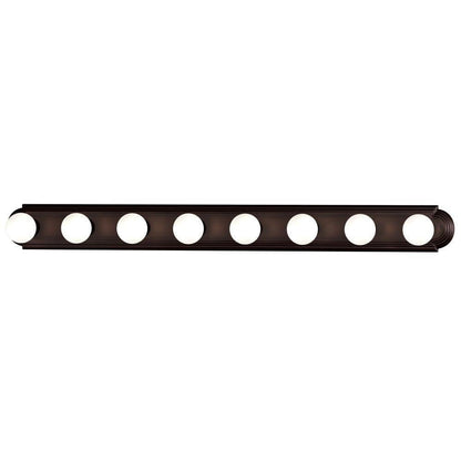 Maxim Lighting 7128PC Essentials 8 Light 48 Inch Bath Vanity Wall Light in Oil Rubbed Bronze Finish