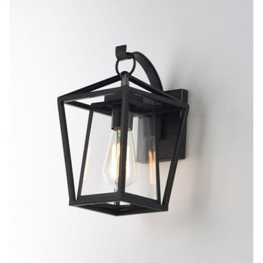 Maxim Lighting 3173CLBK Artisan 1 Light Black Outdoor Wall Lantern - Angle View