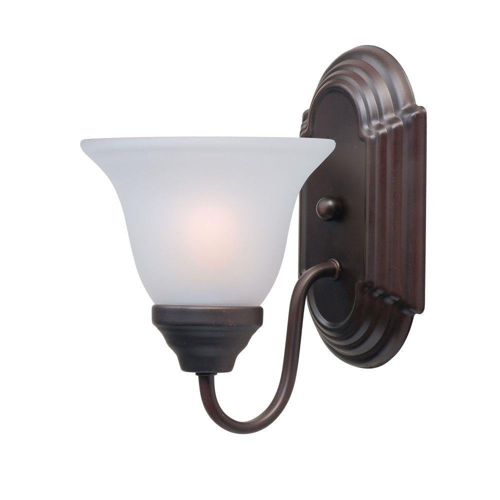 Maxim Lighting 8011FTOI Essentials 1 Light 6 Inch Oil Rubbed Bronze Wall Sconce