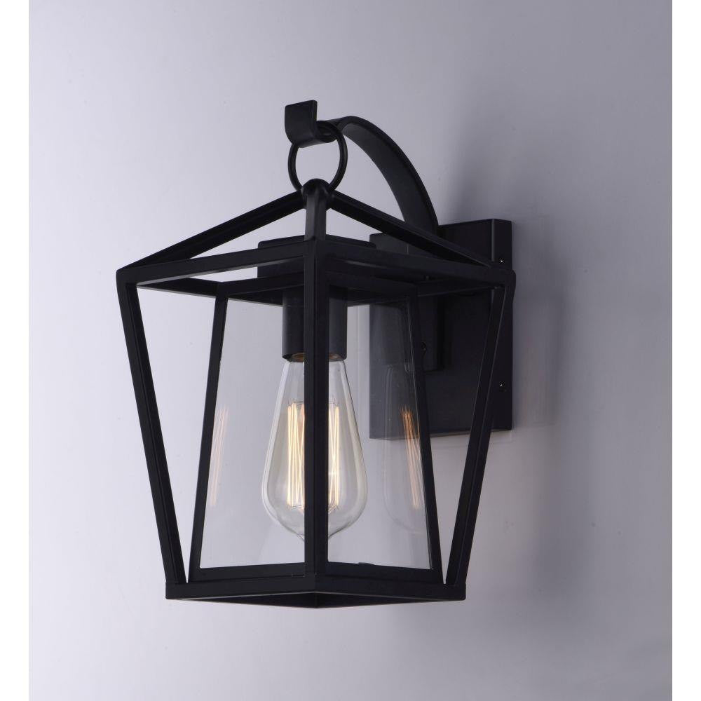 Maxim Lighting 3174CLBK Artisan 1 Light 14 inch Black Outdoor Wall Lantern - Front View