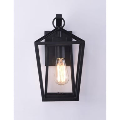 Maxim Lighting 3174CLBK Artisan 1 Light 14 inch Black Outdoor Wall Lantern - Side Profile View