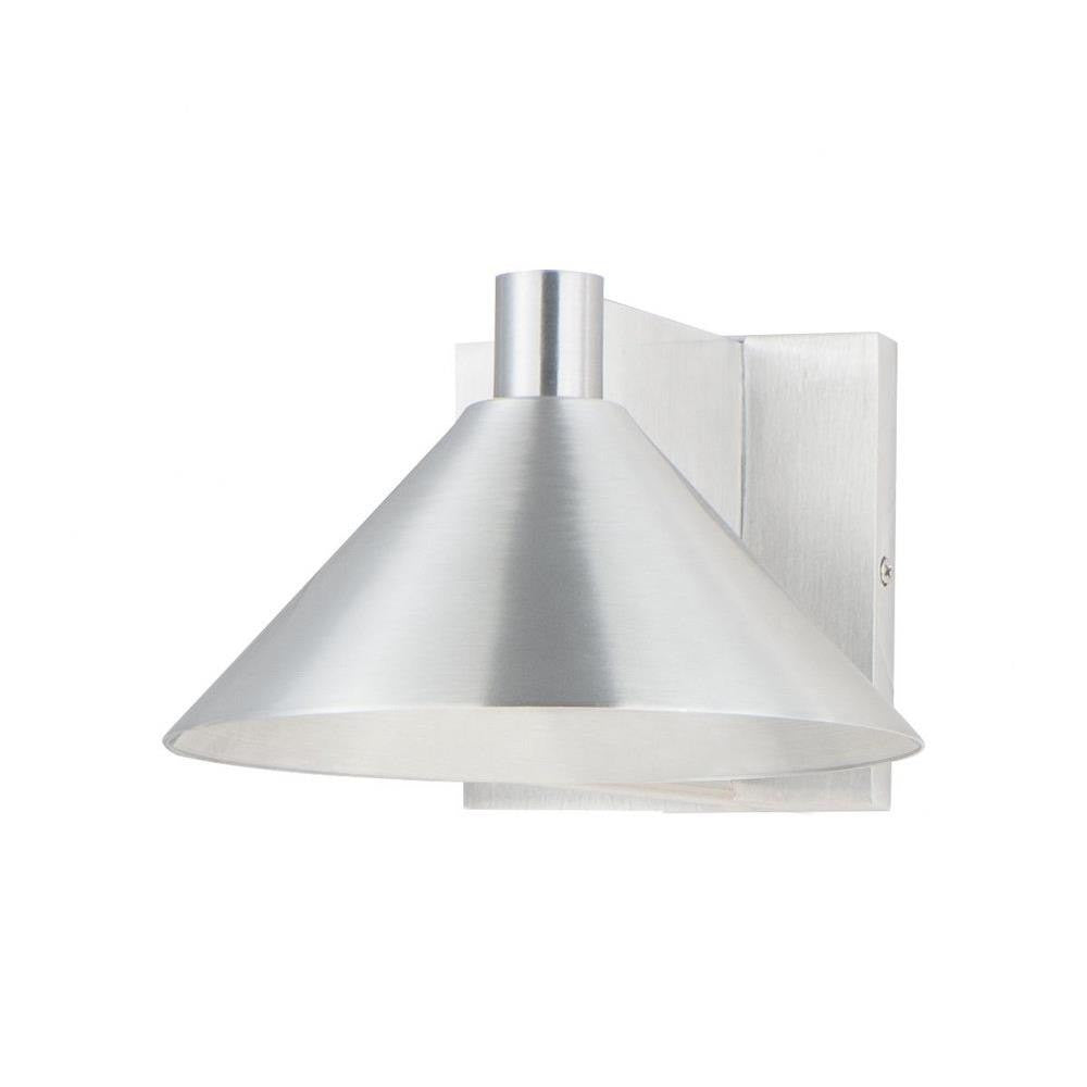 Maxim Lighting 86141BK Conoid 1 Light 8 inch Outdoor Wall Light in Brushed Aluminum