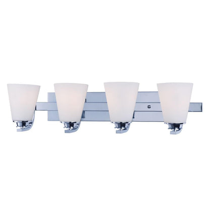 Maxim Lighting 9014SWSN Conical 4 Light Satin Nickel Bath Vanity Wall Light