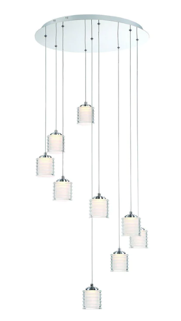 Eurofase Lighting 31788-014 Ancona 9 Lights 21" Round LED Chandelier Light