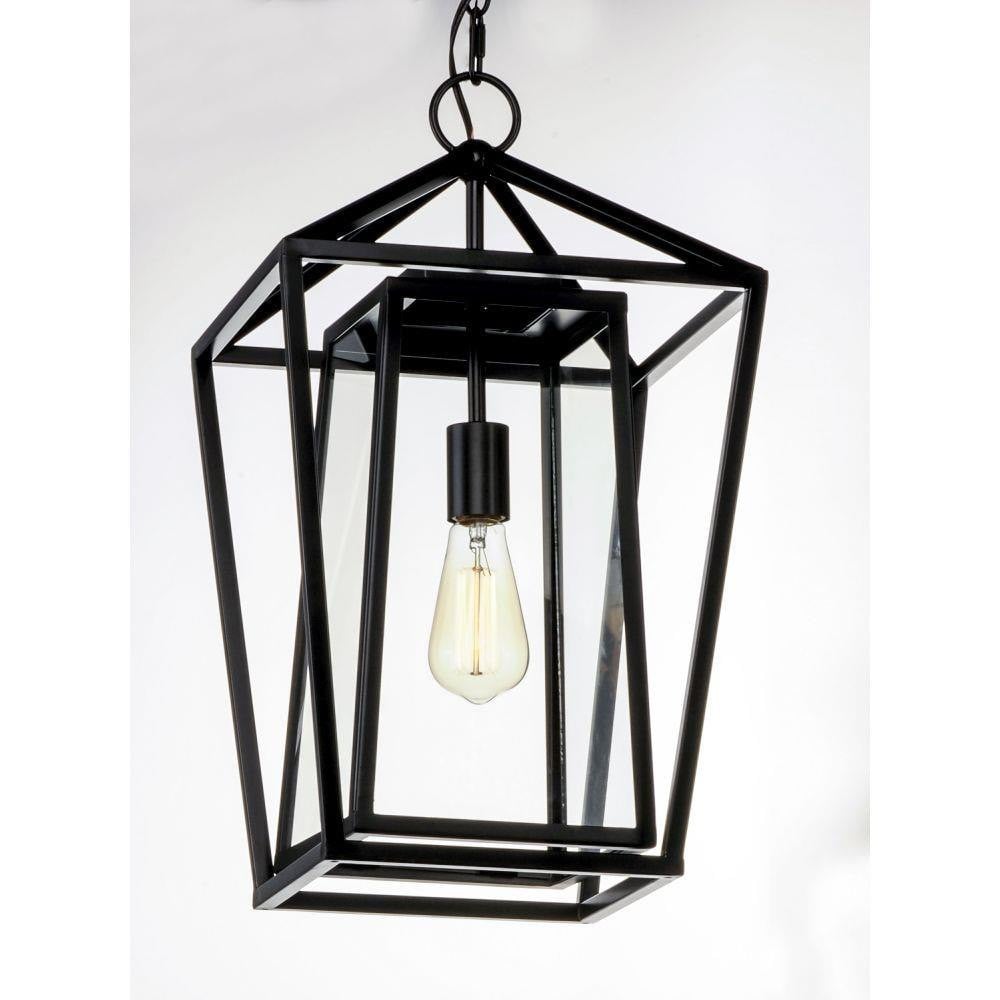 Maxim Lighting 3178CLBK Artisan Black Outdoor Pendant - Side Angle View