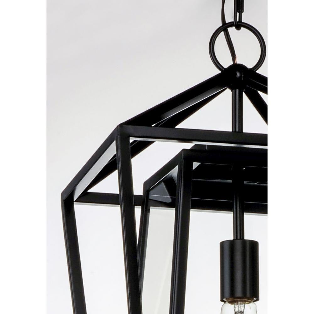 Maxim Lighting 3178CLBK Artisan Black Outdoor Pendant - Upper Frame and Chain Detail