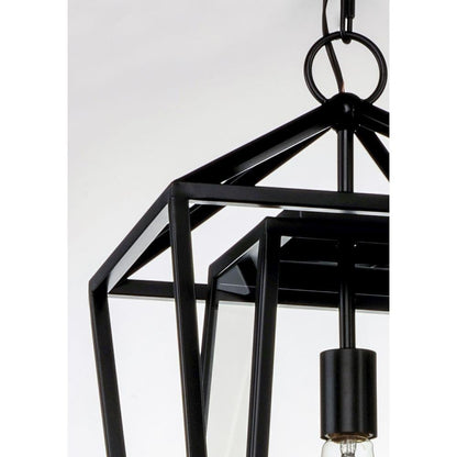 Maxim Lighting 3178CLBK Artisan Black Outdoor Pendant - Upper Frame and Chain Detail