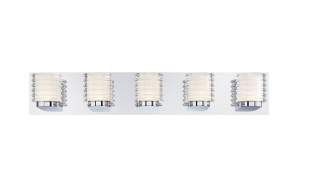 Eurofase Lighting 31792-011 Ancona 5 Light 29" Wide LED Bathroom Vanity Light, Wattage 50W, Chrome Finish