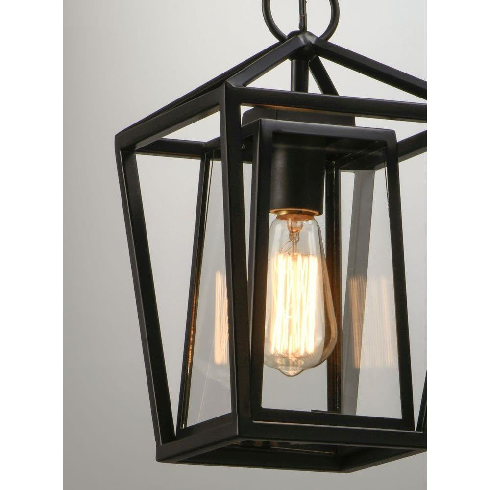 Maxim Lighting 3179CLBK Artisan 1 Light Black Outdoor Pendant Light close-up detail view