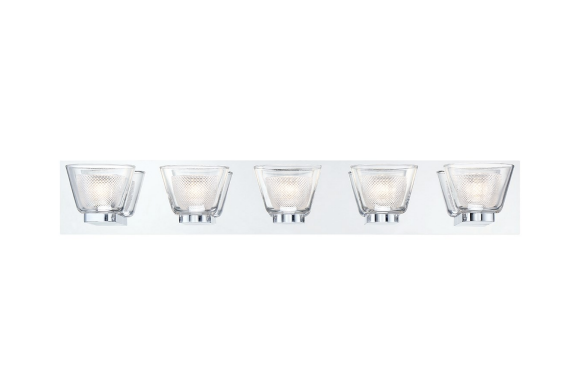 Eurofase Lighting 31803-014 Trent 32 Inch. 5 Lights LED Vanity Light Chrome Finish