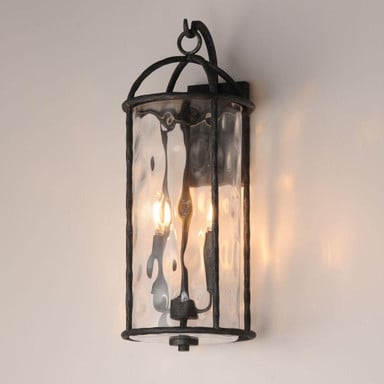 Maxim Lighting 31846WGBS Del Mar 2 Light Blacksmith Outdoor Wall Light close-up detail