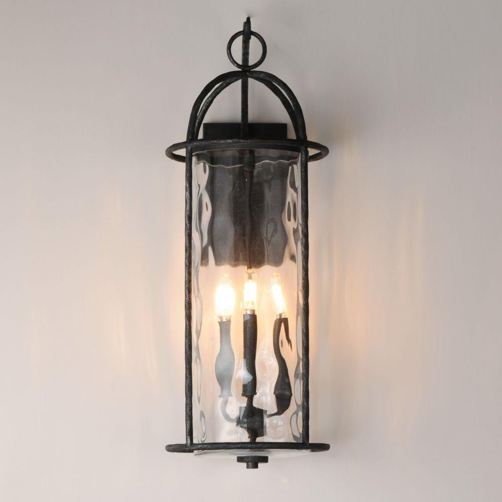 Maxim Lighting 31848WGBS Del Mar 3 Light 30 inch Blacksmith Outdoor Wall Mount - Close-Up View