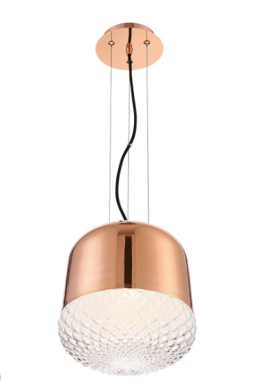 Eurofase Lighting 31868-037 Corson 10 Inch Pendant Light Gold Finish