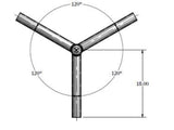 Maxlite PL-SB312-B 2-3/8" Tenon Top Spoke Brackets, Steel, 3 Arms, 120 Degrees, Bronze