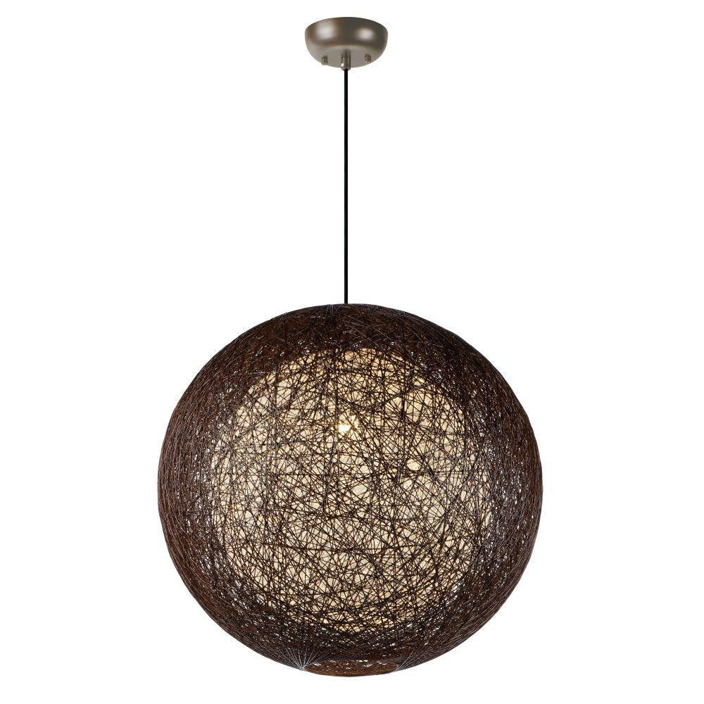 Maxim Lighting 14407CHWT Bali 1 Light 24 inch Chocolate/White Globe Chandelier - Product View