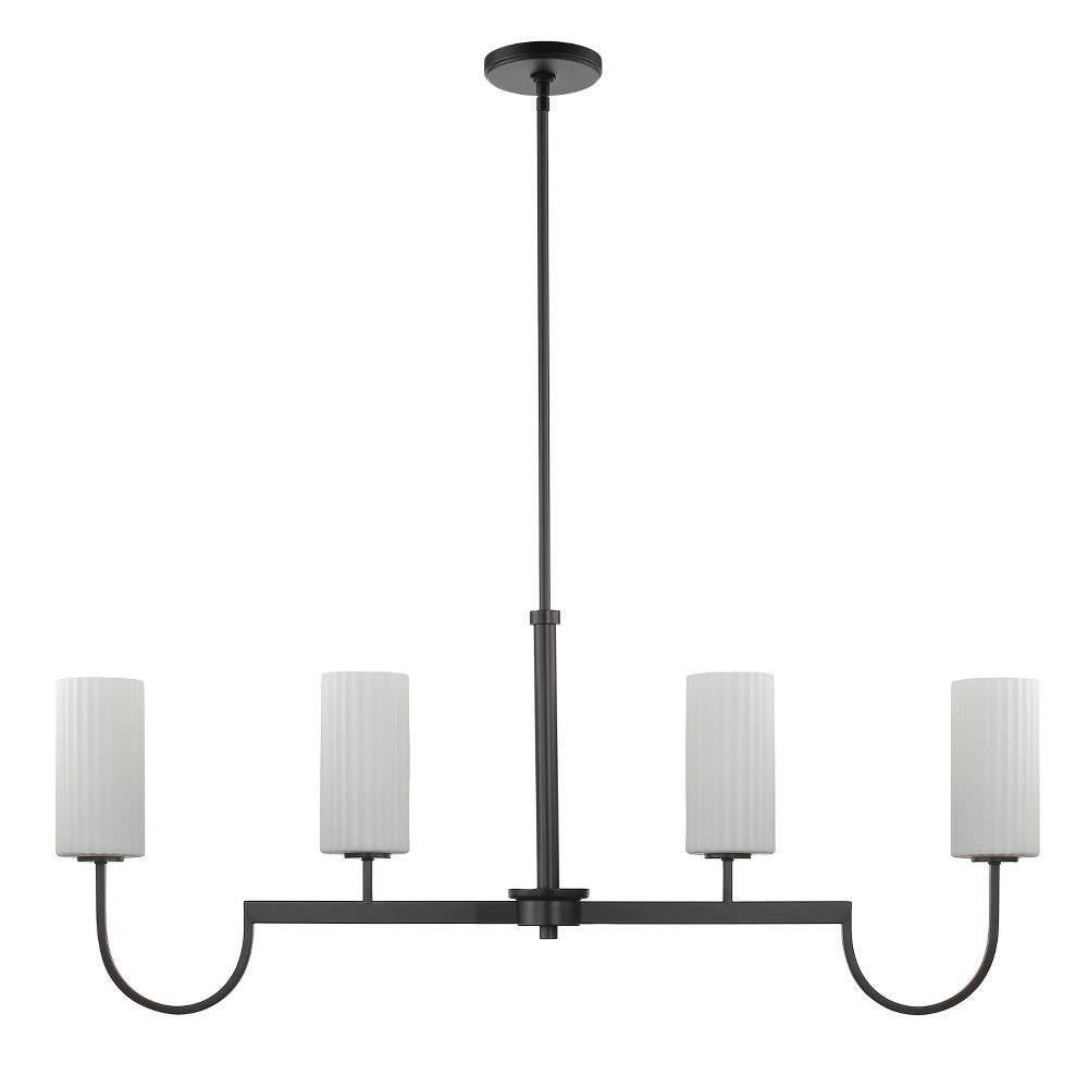 Maxim Lighting 32004SWBK Town And Country 4 Light Matte Black Linear Pendant Chandelier Alternate View