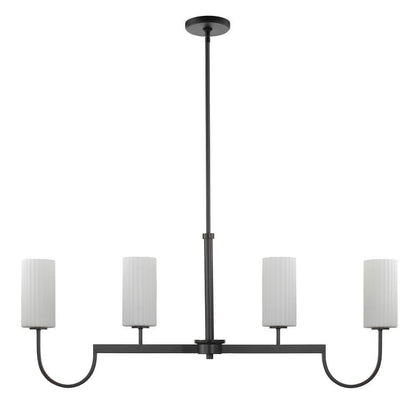 Maxim Lighting 32004SWBK Town And Country 4 Light Matte Black Linear Pendant Chandelier Alternate View