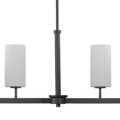 Maxim Lighting 32004SWBK Town And Country Matte Black Chandelier Center Detail Close-Up