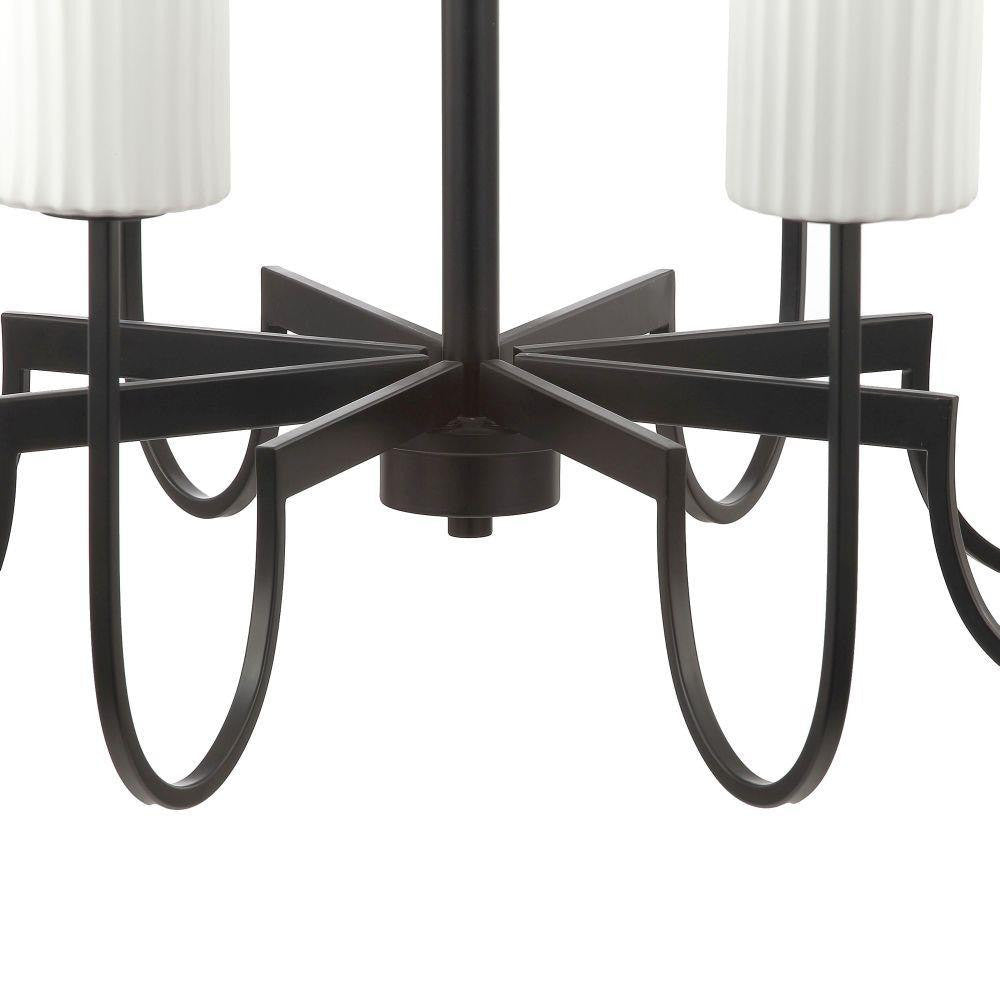 Maxim Lighting 32008SWBK Town and Country Chandelier - Close-Up of Center Frame and Star-Burst Hub Detail