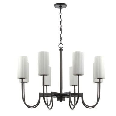 Maxim Lighting 32008SWBK Town and Country 8 Light Satin Black Chandelier - Alternate Angle View