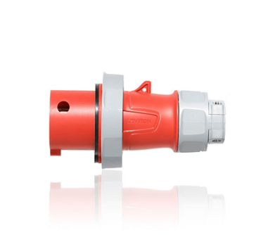 Leviton 320P7WLEV 20 Amp, 480 Volt, 2P, 3W, LEV Series North American-Rated IEC 60309-1 & 60309-2 Pin & Sleeve Plug, Industrial Grade, IP66/67/68/IP69K, Watertight - RED