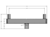 Maxlite PL-SM218-B Square Mounting Brackets, Fits Over 2-3/8" Od, Steel, 2 Arms at 180 Deg, With 2 3/8" Tenons, Bronze