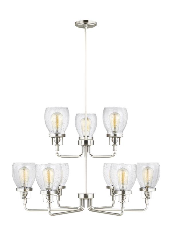 Generation Lighting Belton 9 light brushed nickel chandelier ceiling light