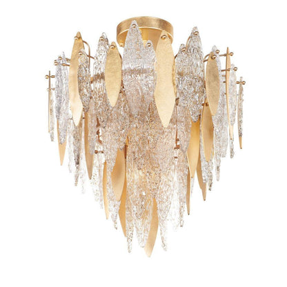 Maxim Lighting 32320CLCMPGL Majestic 10 Light 24 Inch Gold Leaf Semi Flush Mount Ceiling Light - Main Product View