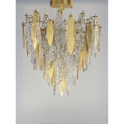 Maxim Lighting 32320CLCMPGL Majestic 10 Light 24 Inch Gold Leaf Semi Flush Mount Ceiling Light - Front View