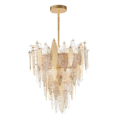 Maxim Lighting 32325CLCMPGL Majestic 12 Light 24 inch Gold Leaf Chandelier Ceiling Light - Full View on White Background