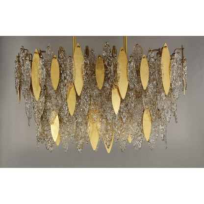 Maxim Lighting 32326CLCMPGL Majestic Chandelier Underside View Showing Glass and Gold Leaf Layers
