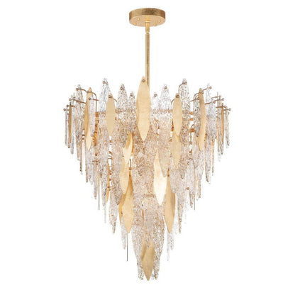 Maxim Lighting 32328CLCMPGL Majestic 21 Light Gold Leaf Chandelier - Full View with Rod