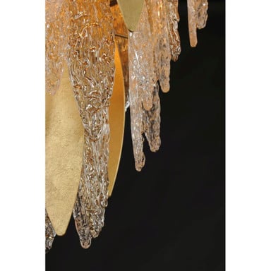 Maxim Lighting 32328CLCMPGL Majestic Chandelier - Close-Up of Glass Petals Detail