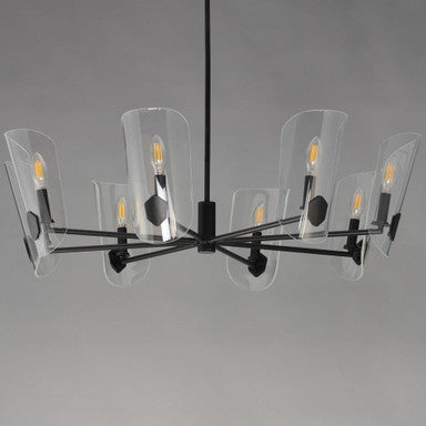 Maxim Lighting 32358CLBK Armory 8 Light Black Chandelier Angle View