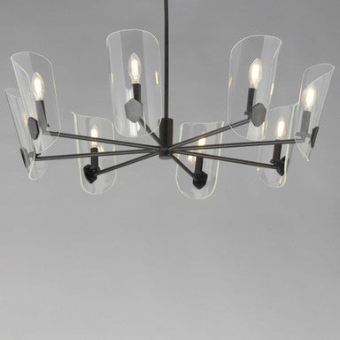 Maxim Lighting 32358CLBK Armory 8 Light Black Chandelier Side View