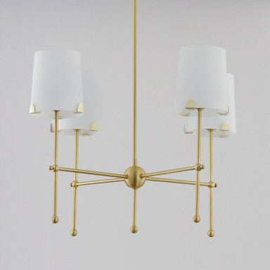 Maxim Lighting 32364WTSBR Huntington Chandelier Satin Brass Full View Angle