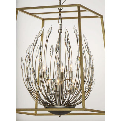 Maxim Lighting 32406BCPNGL Bouquet 6 Light Pendant Close-Up Interior View