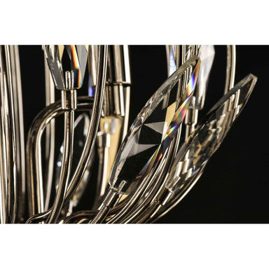 Maxim Lighting 32406BCPNGL Bouquet 6 Light Pendant Crystal Close-Up Dark Background
