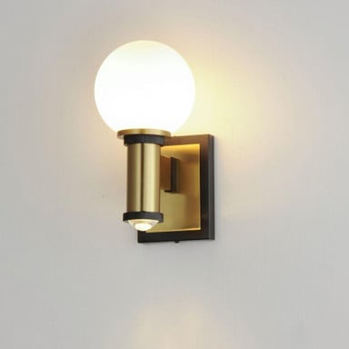Maxim Lighting 32482SWBKNAB San Simeon Wall Sconce Lifestyle Angle View Lit