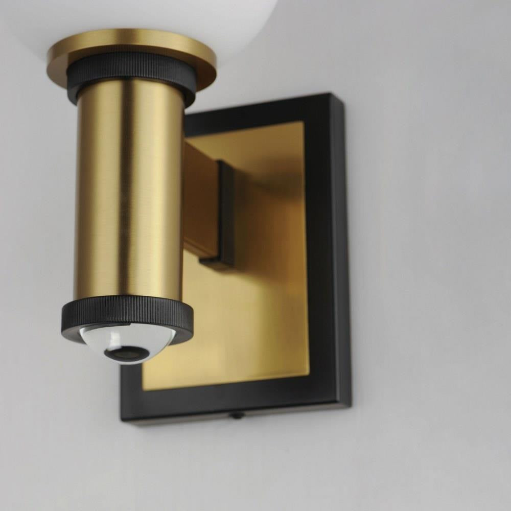 Maxim Lighting 32482SWBKNAB San Simeon Wall Sconce Close-Up Detail Black Natural Aged Brass Column