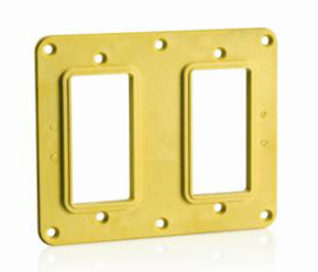 Leviton 3251-Y 2, GFCI/Decora Receptacle Cover Plate, Yellow