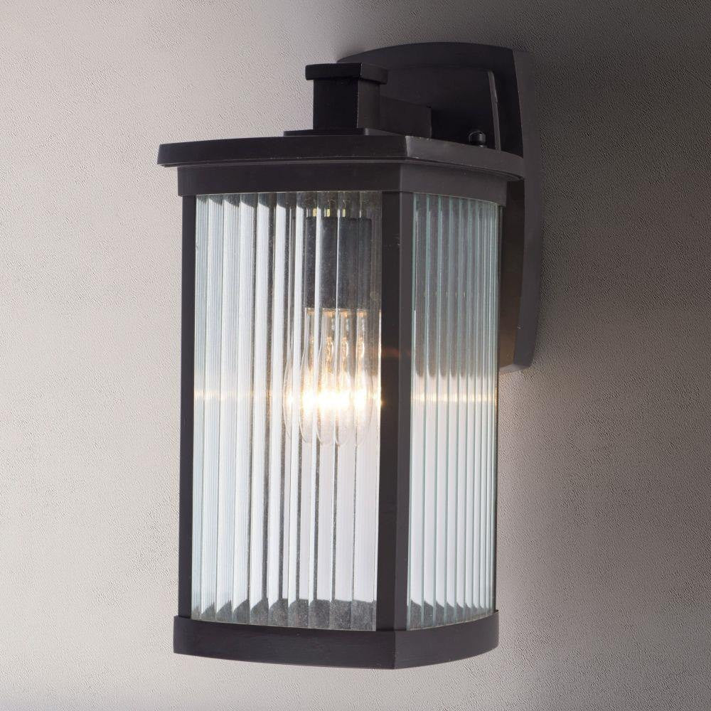 Maxim Lighting 3253CRBZ Terrace Outdoor Wall Lantern Country Bronze - Lifestyle Front View Lit